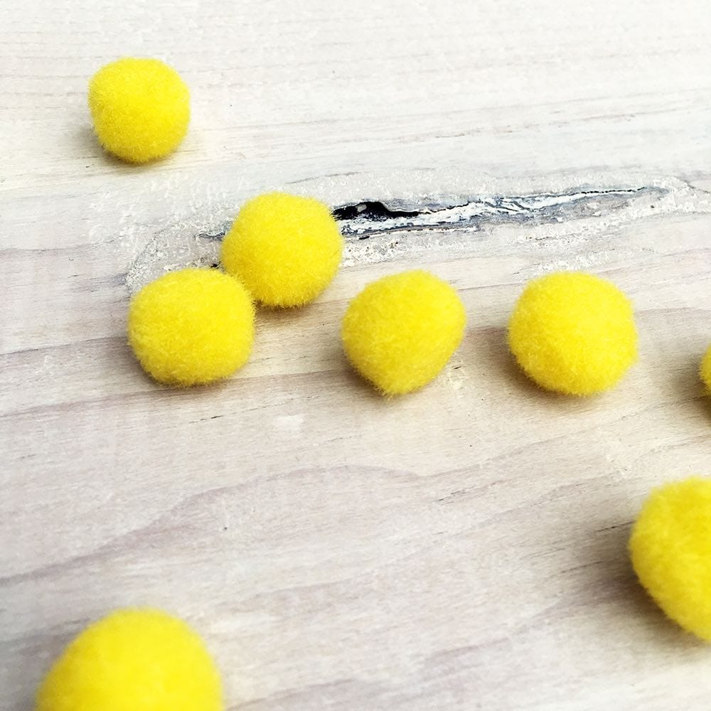 Yellow pompoms