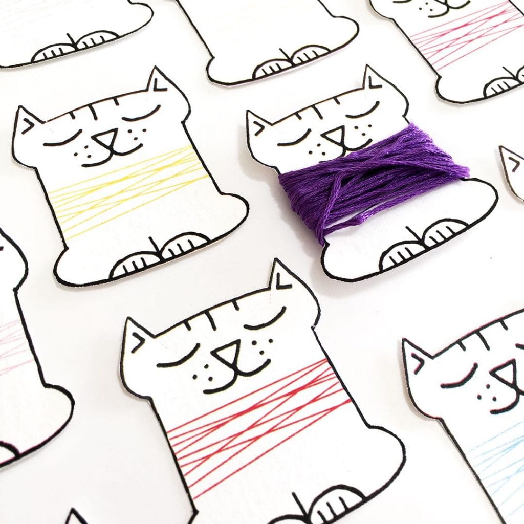 Printable Embroidery Thread Bobbins | Cat &amp; Raven