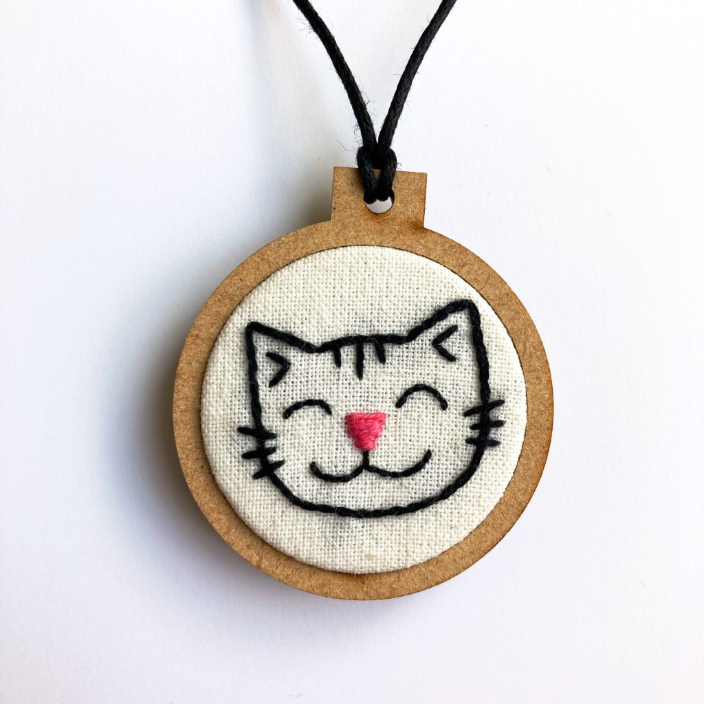 Cats Mini Hoop Necklace